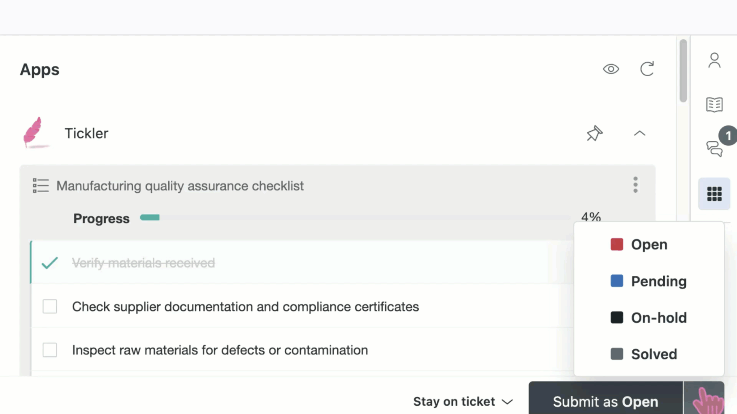 Tickler: consistency and handovers